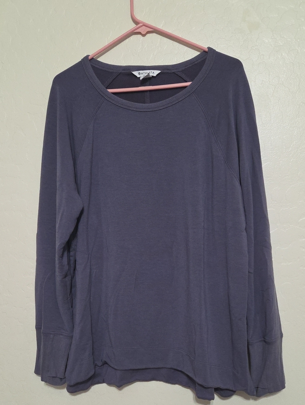 Athleta Slate Grey Purple Long Sleeve Pullover